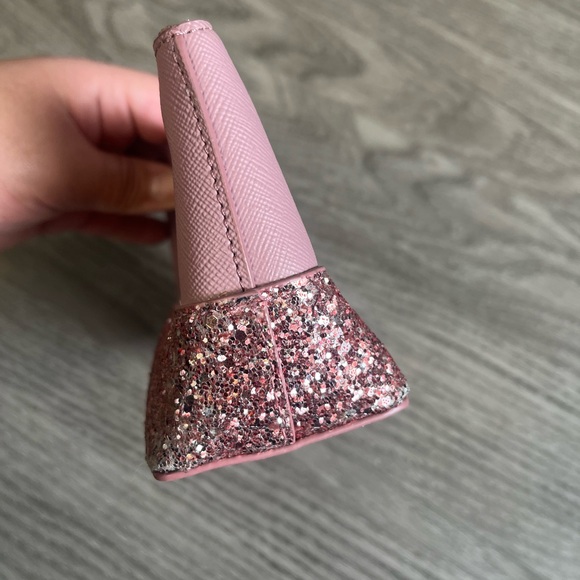 Kate Spade Greta Court Shiloh Glitter Cosmetic Travel Makeup Bag Pink - Picture 7 of 14